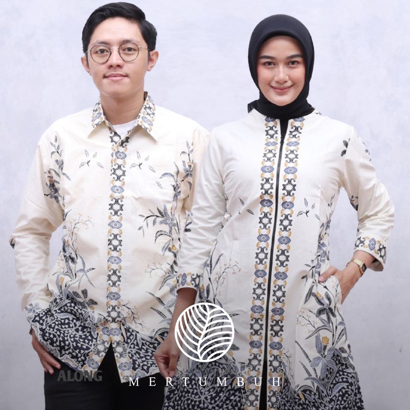 BAJU BATIK COUPLE KOPEL PRIA WANITA KEMEJA TUNIK KODE BA-001