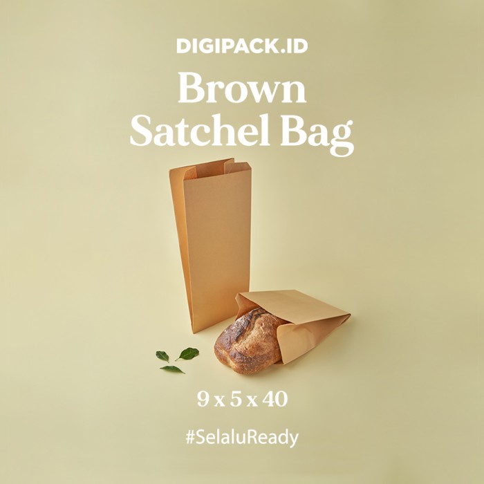 

✨ BISA COD ✨ [Digipack] Brown Satchel Bag 9 x 5 x 40 | Baguette Paper Bag