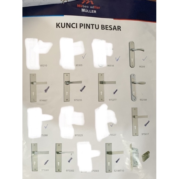 Handle Gagang Kunci Pintu Stainless Muller Besar SN