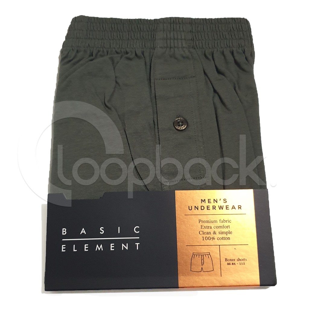 Basic Element Celana Boxer Pria Basic Element BE - 112 | M,L,XL 100% Cotton Premium fabric