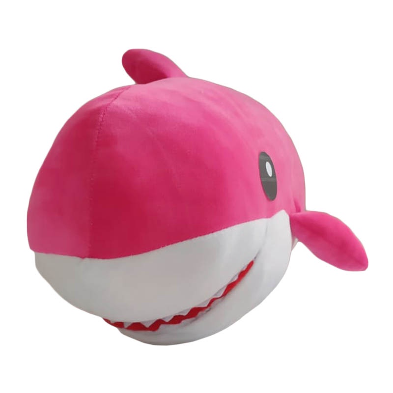 [PRE-ORDER] D'KING BEAR Cushion Boneka Bentuk Shark (Ukuran:60 x25cm) - Pink Tua
