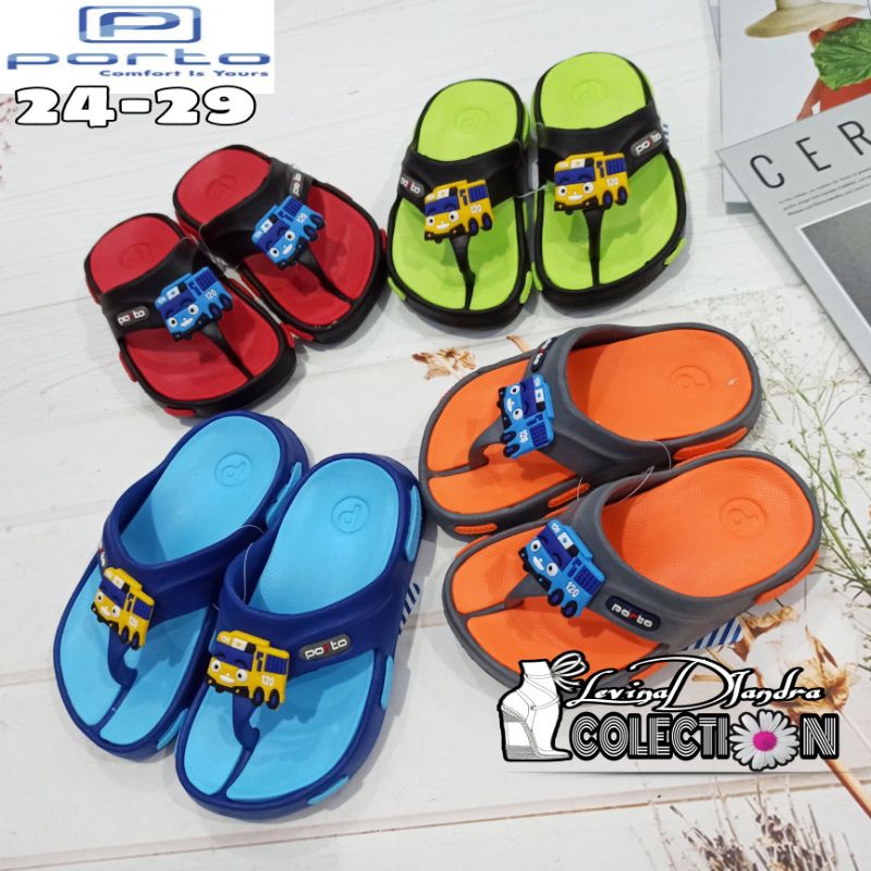 SANDAL JEPIT PORTO 602K KARAKTER BUS ANAK(24-29)