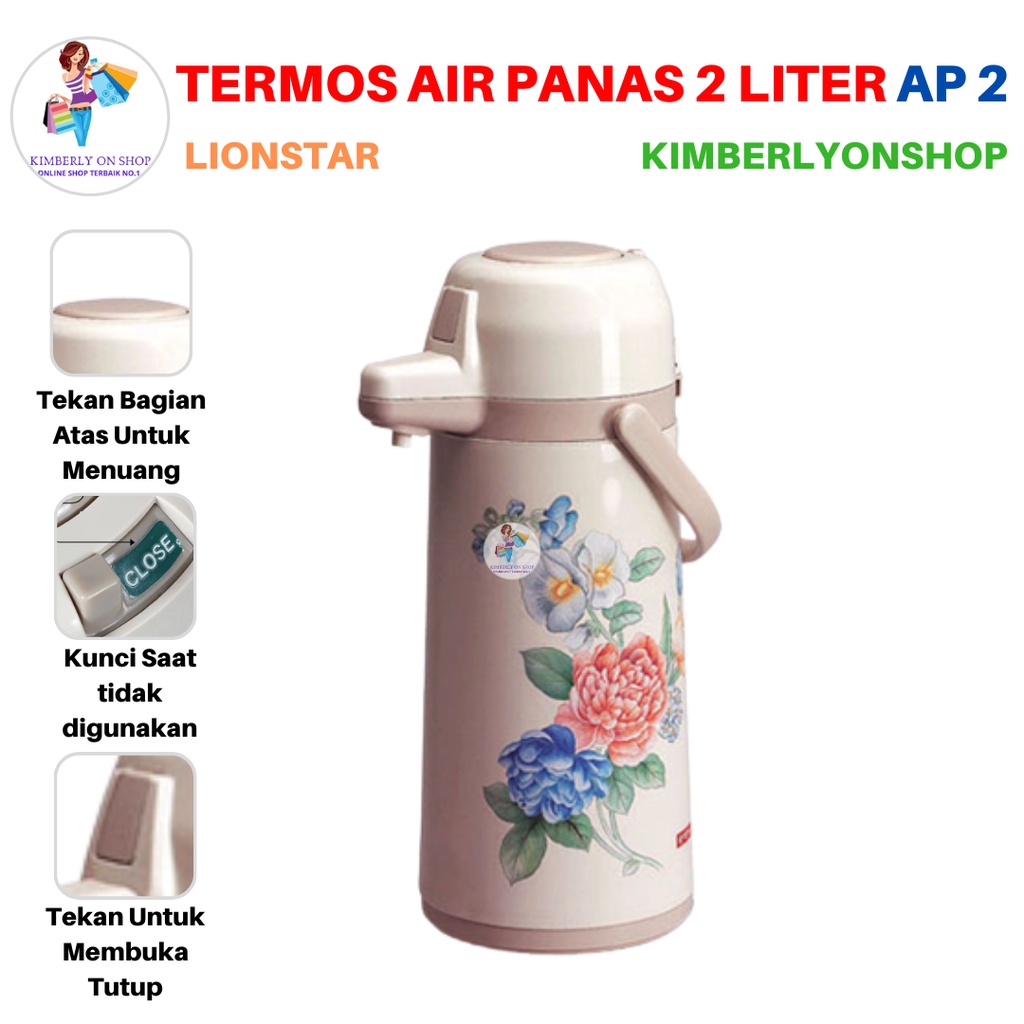 Termos air panas Pompa Air Pot 2 Liter AP 2 Lion Star