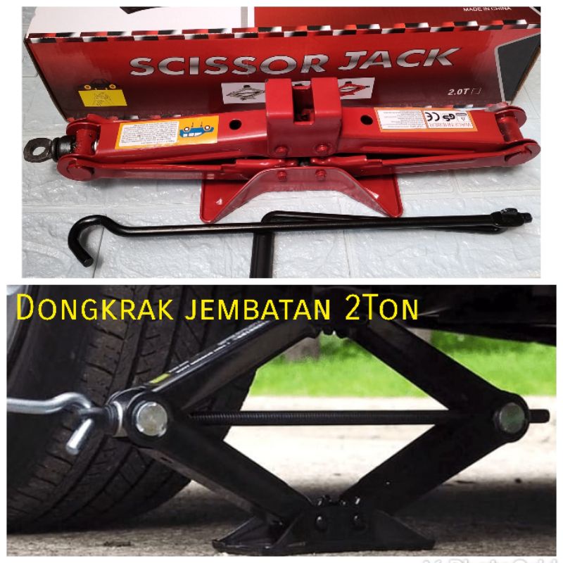 Dongkrak jembatan mobil 2Ton scissor Jack 2ton mobil universal