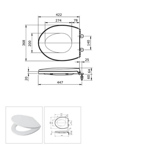 Coarcella Tutup Closet Duduk Toto Tc364 Pastel Pink