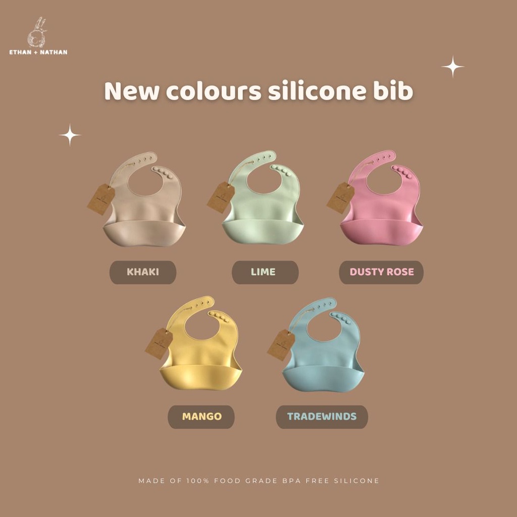 Ethan + Nathan - Silicone Baby Bib