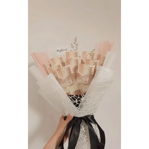 BUKET UANG 5 LEMBAR MONEY BOUQUET BUCKET UANG BUKET HARI IBU