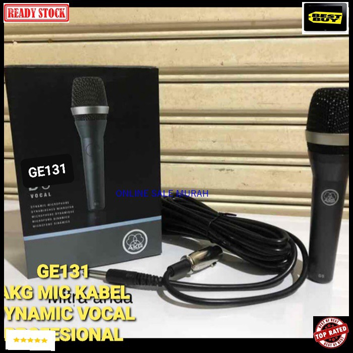 G131 Akg mic kabel dynamic Microphone full besi cable mik karaoke vocal vokal audio sound system audio pengeras suara pro profesional  BISA DIGUNAKA SEGALA JENIS MIC  Bahan dari besi metal  Mic tidak menggunakan baterai Langsung nyala tinggal colok  NON S