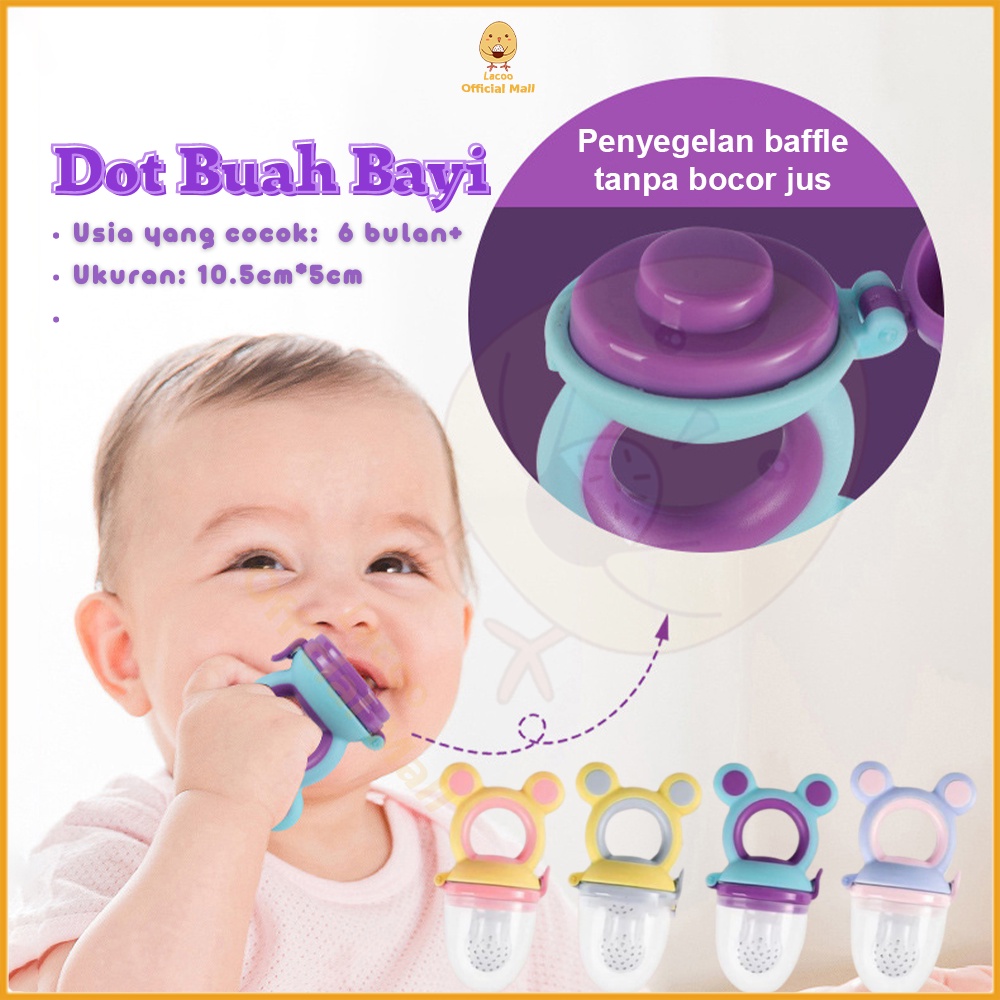 Lacoo Dot empeng buah bayi mpasi Baby fruit feeder multifungsi Baby pacifier