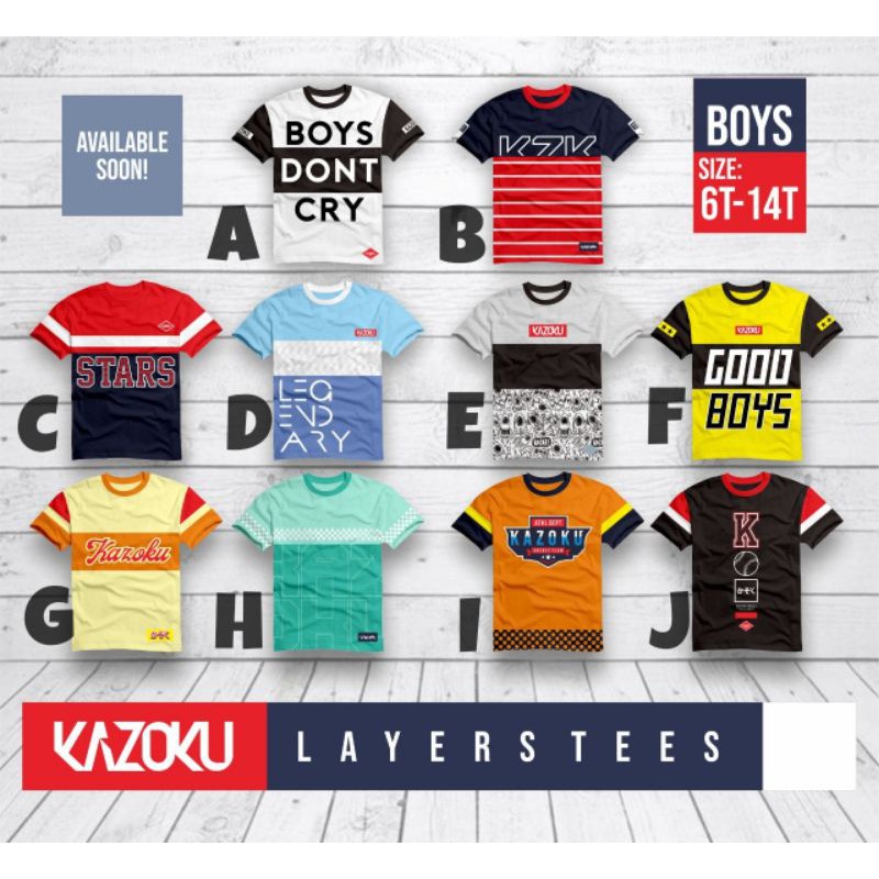 Kaos Anak Junior Kazoku Layer Murah
