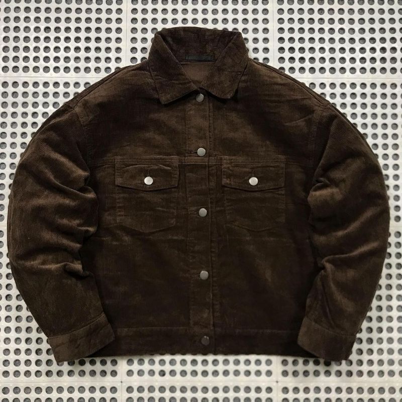 trucker corduroy uniqlo brown