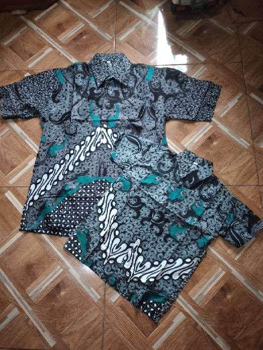 Batik Couple Keluarga Sania Ruffle Ori Ndoro Jowi Dnt Motif Dimensi