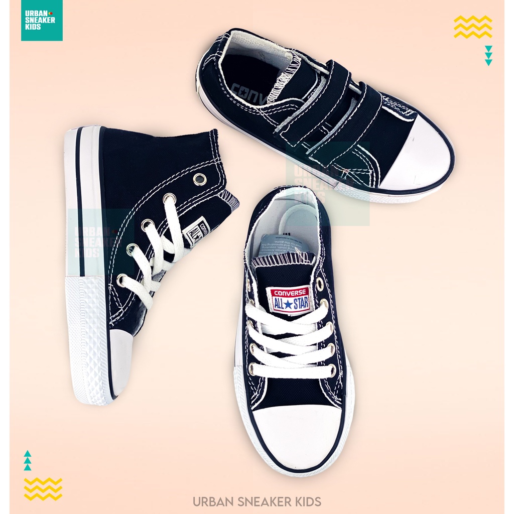 SEPATU ANAK CONVERSE ALL STAR BLACK 18-35 UNISEX USIA TK SD SEKOLAH