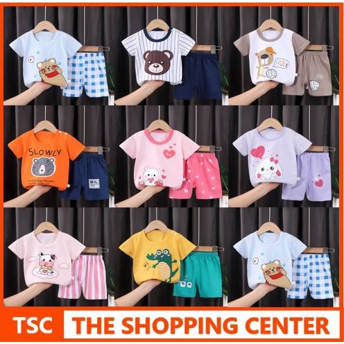 TSC - BBA1 Setelan Anak 0- 3 Tahun Model 1 - 10 Baju Setelan Anak Piyama Tidur Pendek Jumper Anak Bayi