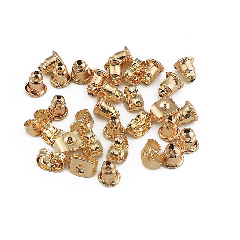 Stopper Belakang Anting Tusuk Bentuk Kupu-Kupu Lapis Emas 18k Untuk Membuat Perhiasan