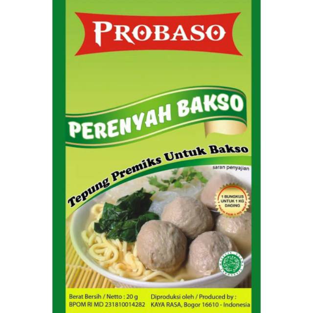 

Probaso Perenyah 20 Gram ( isi 10 bks )