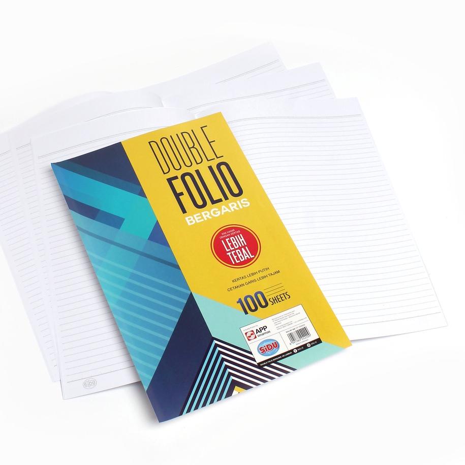 

Dijual Murah YIYPE SIDU - Kertas Double Folio Bergaris 100 Sheets - Pack 66 Terupdate