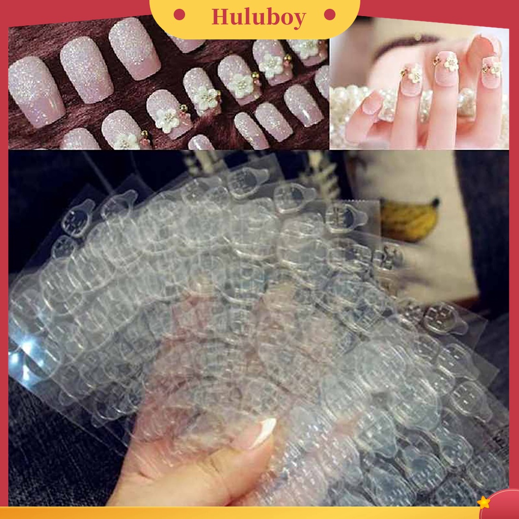 Huluboy Huluboy♡ Stiker Kuku Transparan Dua Sisi Untuk Dekorasi Nail Art
