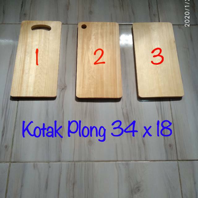 Talenan Kayu Pinus Persegi 34x18 MURAH TEBAL / Wooden Cutting Board