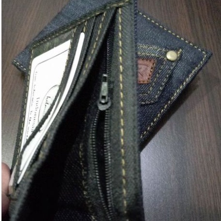 Dompet pria remaja bahan denim/Levis, dikombinasikan dengan nylon D600 #dompet #dompetpria #dompetcowok