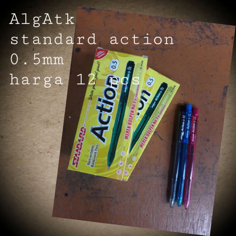 

Pulpen standard action isi 12 pcs