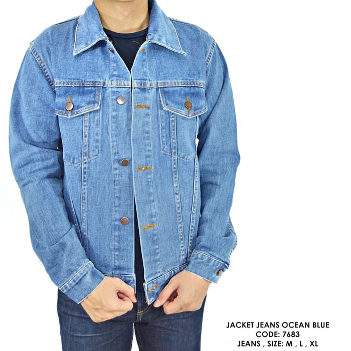JAKET JEANS LEVIS GARMENT QUALITY / JAKET PRIA COWOK BIRU TUA - LIMITED