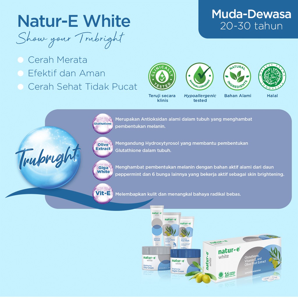 ★ BB ★ Natur-E White Brightening SERIES - Face Wash - Serum - Day &amp; Night Cream - Hand &amp; Body Serum