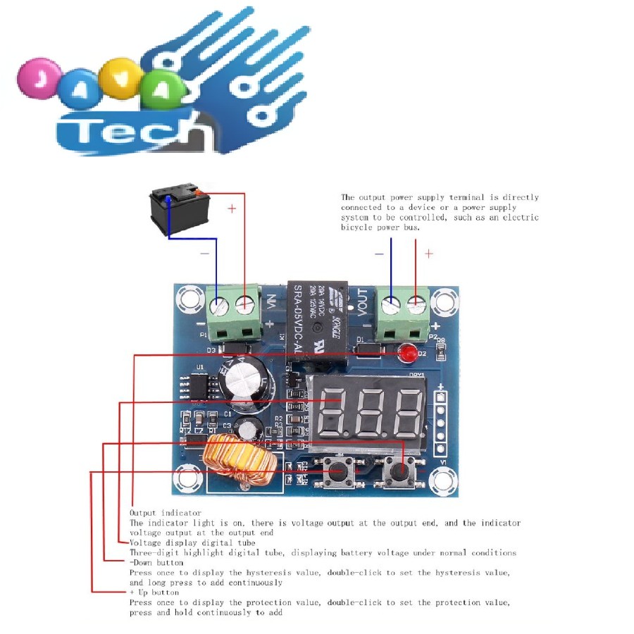 Modul XH-M609 LVD Low Voltage Disconnect Proteksi Over Discharge