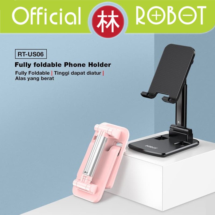 Robot RT-US06 Fully Foldable Liftable Universal Holder - Hitam