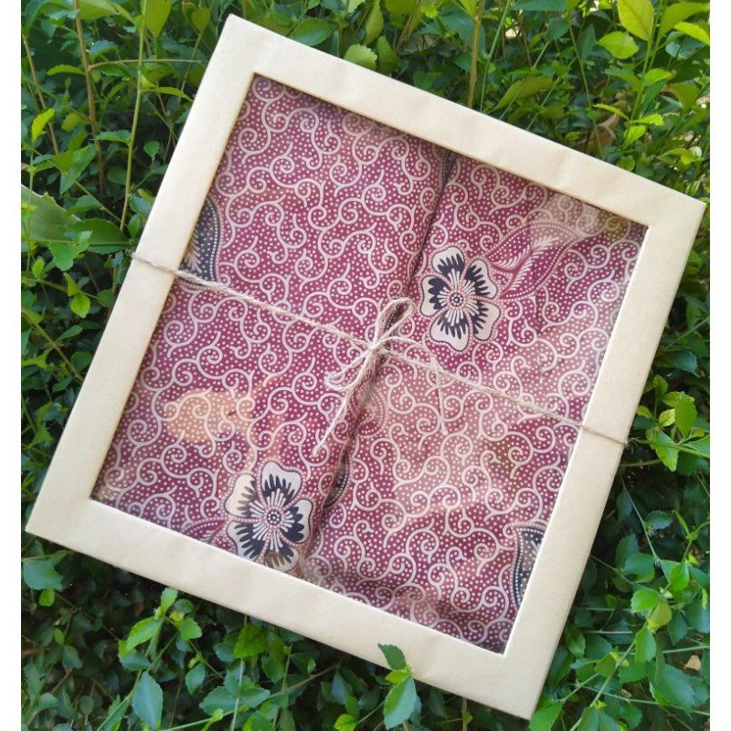 

gift set/kado/hampers kain batik printing isi 2 pcs