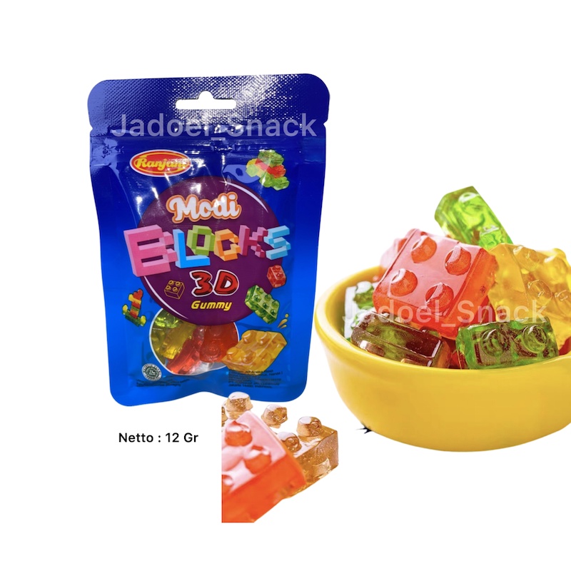 

Permen Jeli Modi Block 3D Rasa Buah 22 Gr by Jadoel_Snack