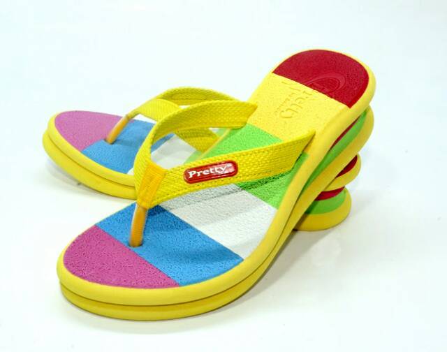 SANDAL WEGDES PRETTY RAINBOW / SANDAL WANITA PRETTY RAINBOW SANCU-4