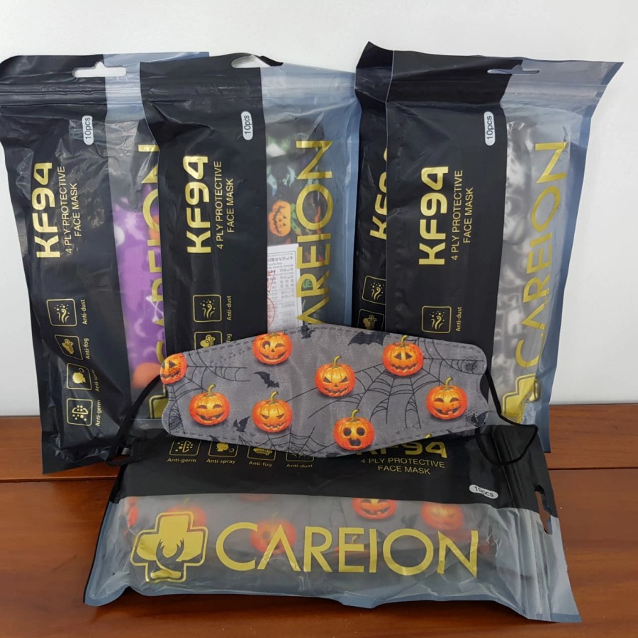 MASKER KF94 CAREION DEWASA MASKER CAREION KF 94 MOTIF HALLOWEEN ISI 10PC