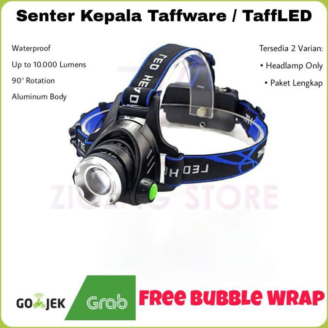 Senter Kepala XML L2 High Power + Charger - Headlamp Saja