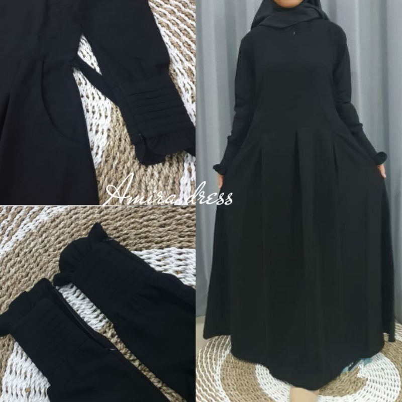 (COD) GAMIS JETBLACK POLOS / GAMIS JETBLACK WANITA FASHION / GAMIS SYARI JETBLACK WANITA MUSLIMA