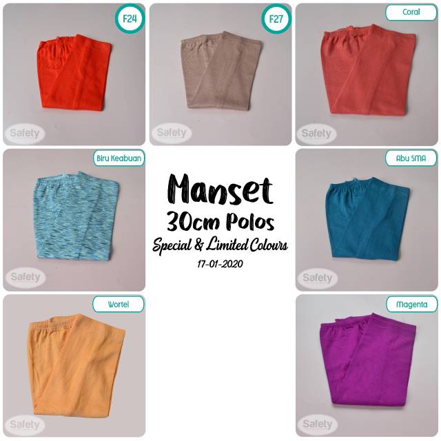 Handsock manset tangan polos sesiku 30cm kaos katun