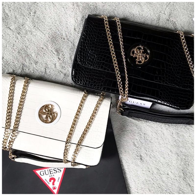 READY GUESS OPEN ROAD CROCO ORIGINAL / TAS WANITA IMPORT / TAS SELEMPANG / SHOULDERBAG