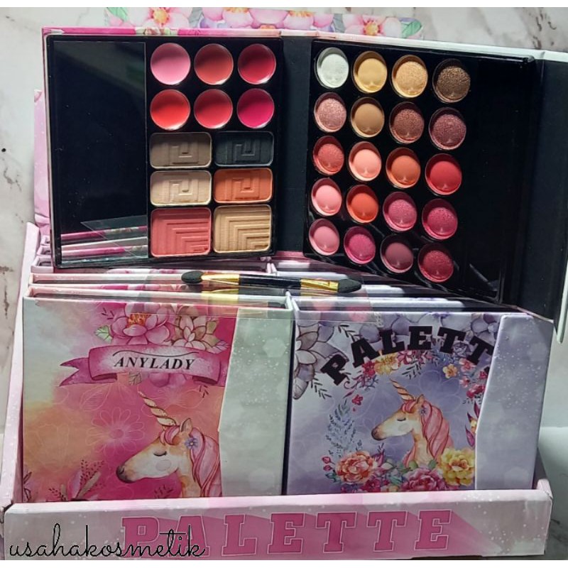 PROMO!! ANYLADY EYESHADOW MAKEUP PALLETE 4IN1 EYESHADOW+BLUSHER+LIPSTICK PALETTE NO. 8658FA