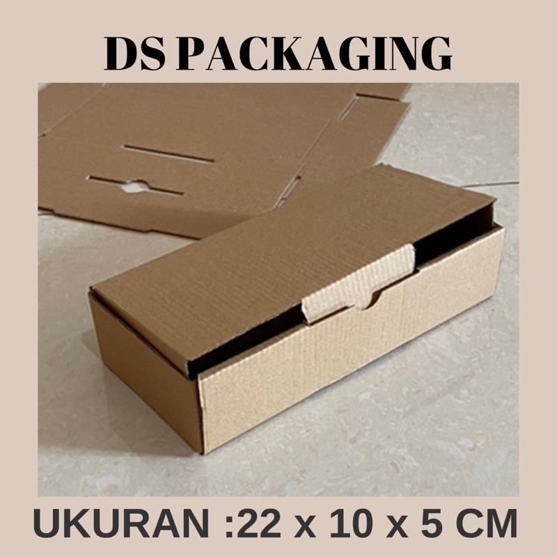 

22x10x5 cm Kotak Brownies Dus Kue Kotak DC Kotak Kue DC Kotak Craft Box Coklat Kardus Tebal