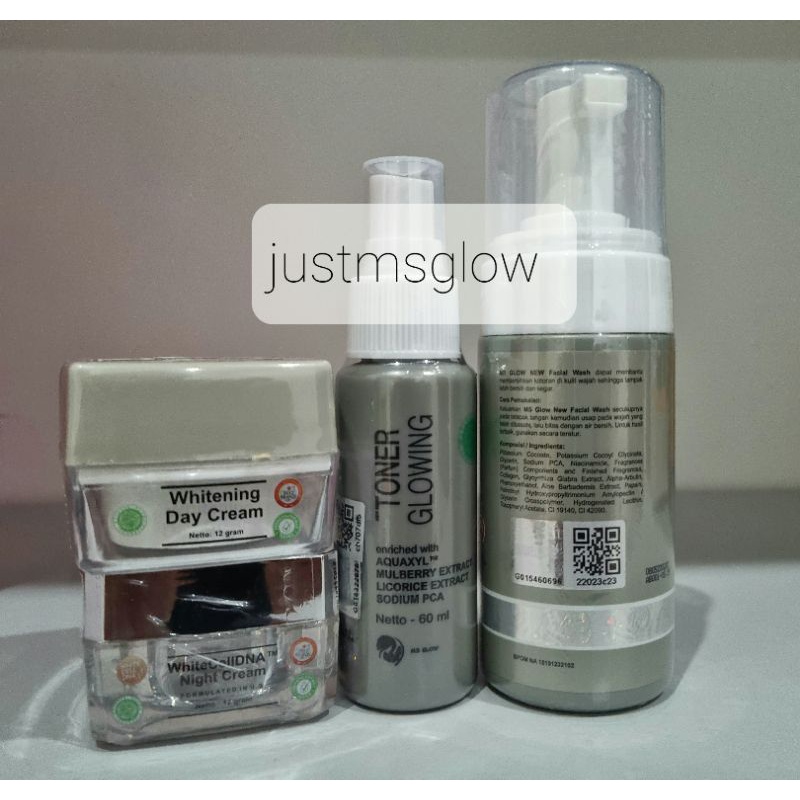 PAKET WHITENING CELL DNA MS GLOW ORIGINAL (DAY/SUNWHITE/SUNGLOW READY)