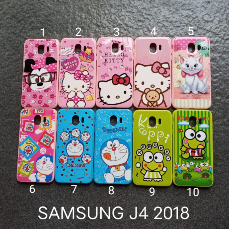 Case gambar Samsung J4 2018 motif cewek ( 3 motif ) soft softcase softshell silikon cover casing kesing housing