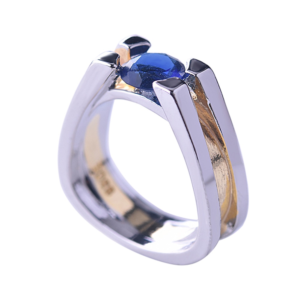 Hu Hu Hu Hu Hu Alat Bantu Pasang Kacamata♡ Cincin Wanita Desain Geometri Hias Sapphire Imitasi Untuk Pernikahanlamaranhadiah