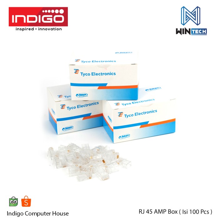 RJ45 AMP BOX (Isi 100 ) / RJ45 AMP KOTAK