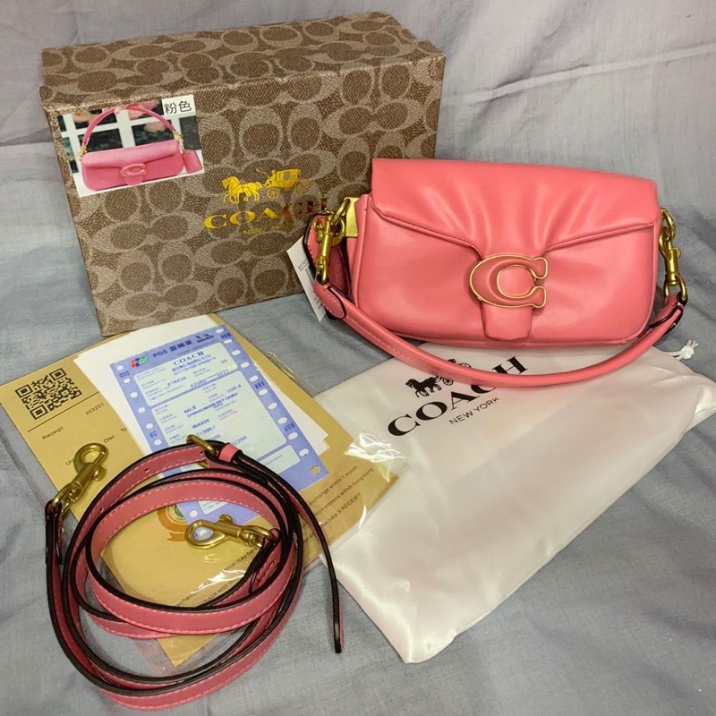 TAS COACH PILLOW TABBY SHOULDER BAG MERAH MUDA REALPICT PREMIUM QUALITY