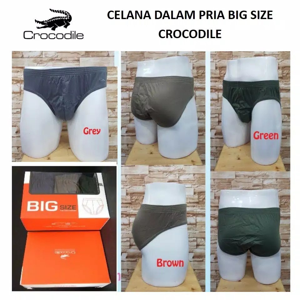 CD / Celana Dalam Pria Dewasa Katun Ukuran Jumbo Big Size Crocodile 521 - 242 Sempak Kolor Underwear