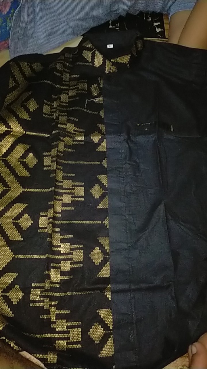 Rhisna Batik Hrb026 Kemeja Batik Mozaik Biru