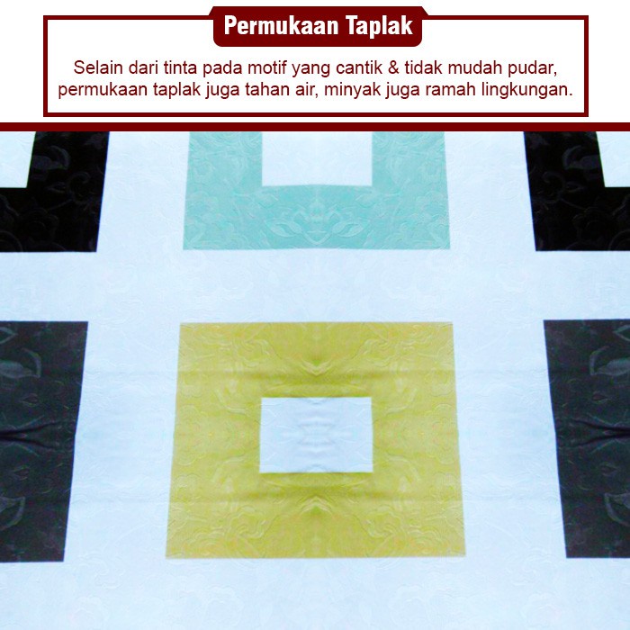 Taplak Meja Makan Persegi 4 Bangku Anti Air Motif 152 x 152 cm - D13