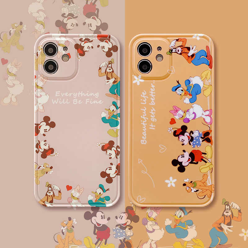 Soft Case Silikon Motif Mickey / Donald Duck Untuk iPhone 12 12promax 7 8Plus XS XR XSMAX 11promax