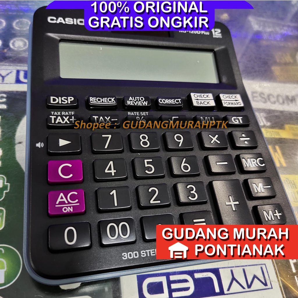 Kalkulator CASIO Original Asli MJ-120 D CHECK CORRECT CALCULATOR / KALKULATOR CEK ULANG MJ120D