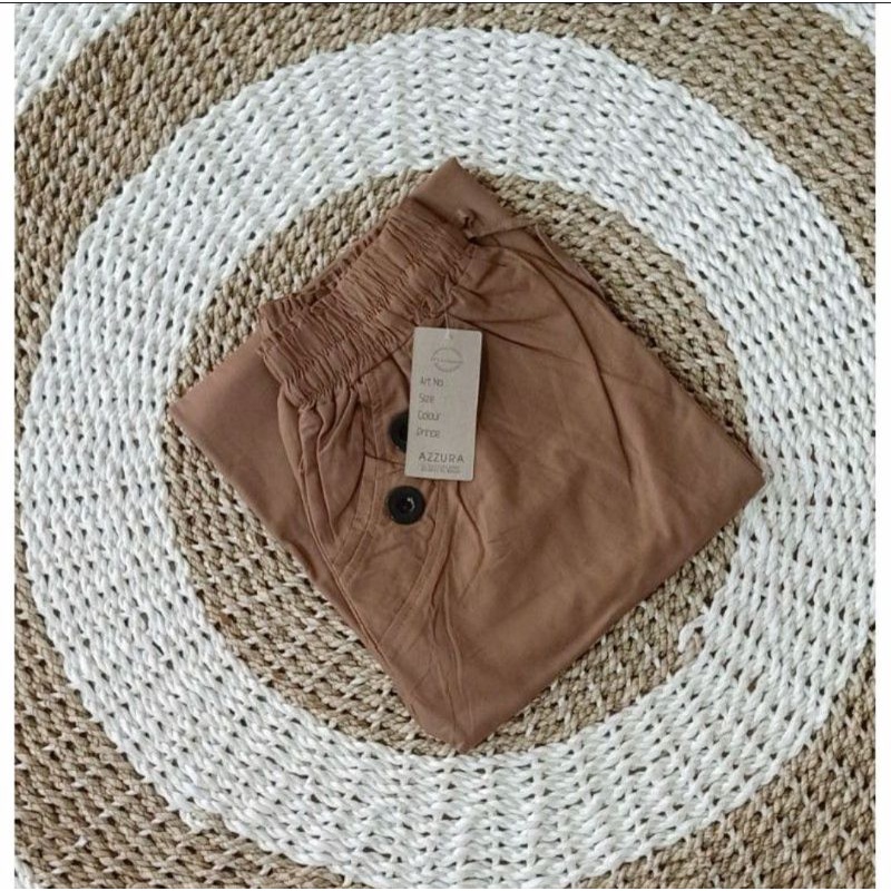 Kulot Panjang Polos Bahan Katun Cigarete Model Payung Murah-2